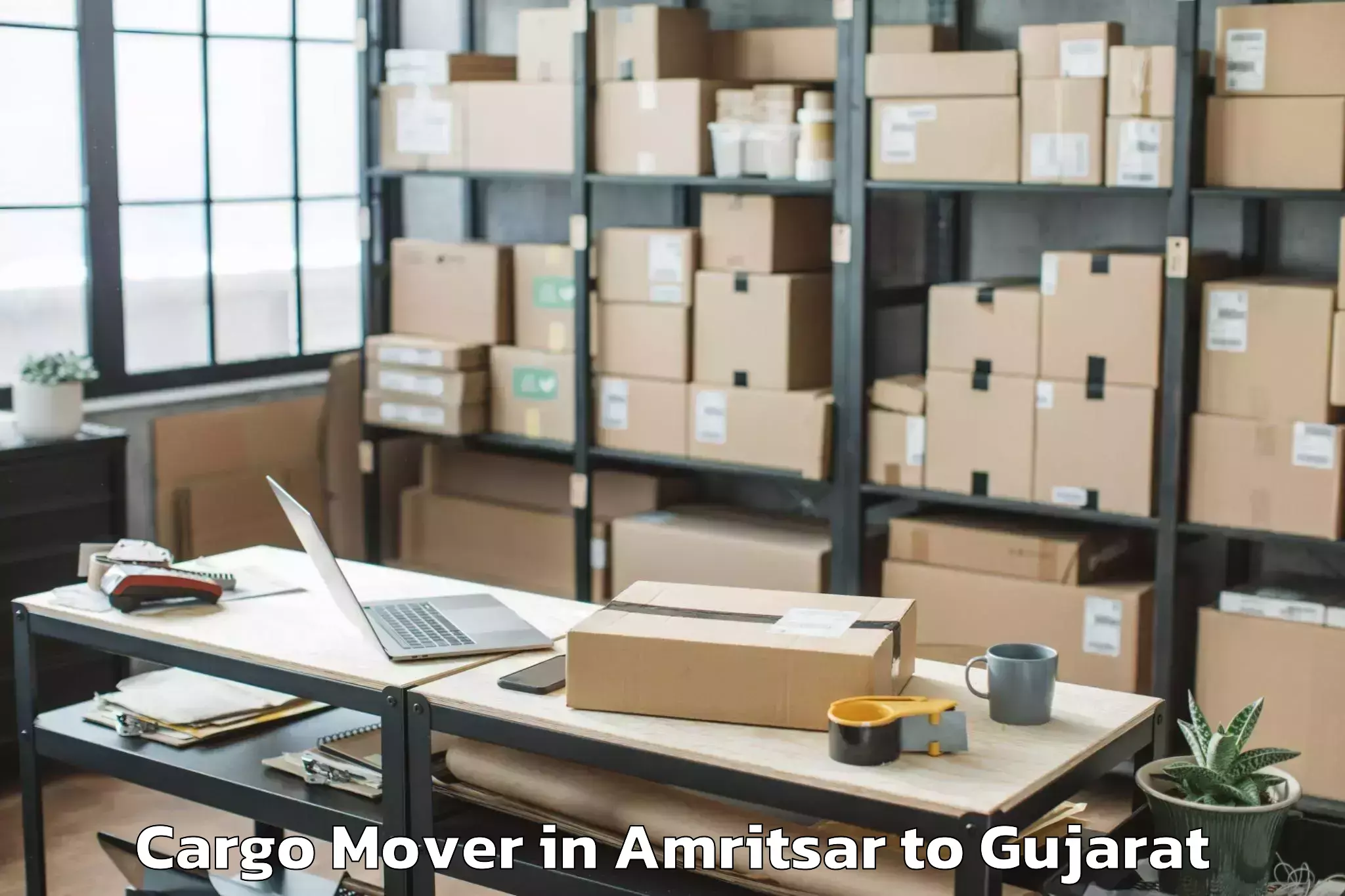 Book Amritsar to Crystal Mall Rajkot Cargo Mover Online